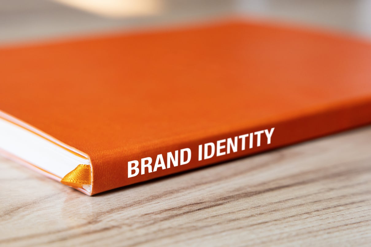 Book with brand identity guidelines